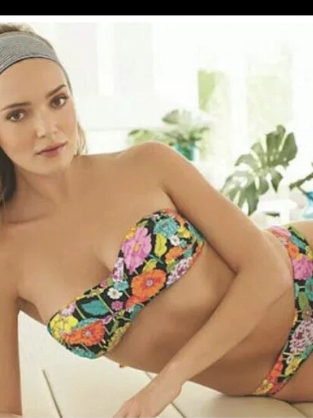 Trina Turk Santiago twist Floral Bandeau Bikini Top